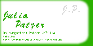 julia patzer business card